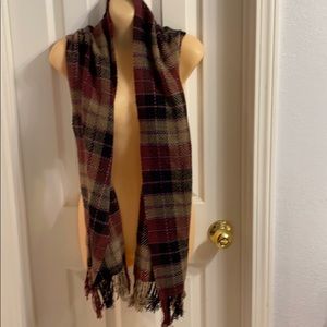 Acrylic scarf multi color pattern